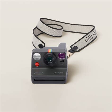 miu miu camera|Polaroid X Miu Miu with fabric shoulder strap.